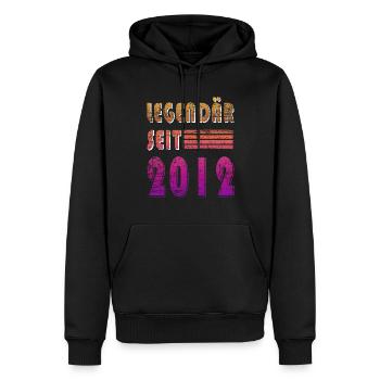 Original 2012 Jahrgang Vintage Geburtstag 2012 - Männer Premium Bio Hoodie - Schwarz - Vorne - Nico (187cm)