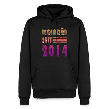 Original 2014 Jahrgang Vintage Geburtstag 2014 - Männer Premium Bio Hoodie - Schwarz - Vorne - Nico (187cm)