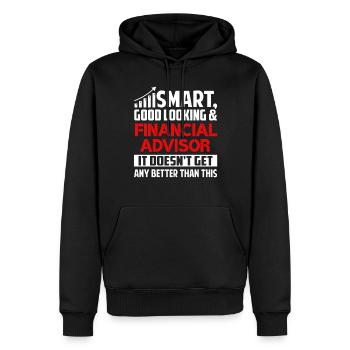 Smart Good Looking Financial Advisor - Men’s Premium Organic Hoodie - black - Front - Nico (187cm)