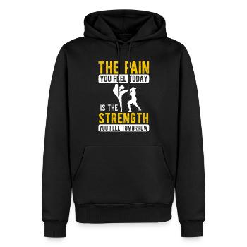 Kickboxing - Männer Premium Bio Hoodie - Schwarz - Vorne - Nico (187cm)