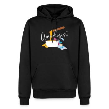 Cute Esthetician Skincare - Männer Premium Bio Hoodie - Schwarz - Vorne - Nico (187cm)