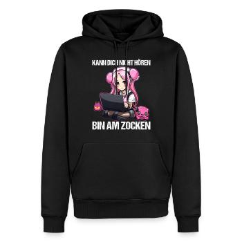 Gaming Konsole PC Zockerin Mädchen Gamer Girl - Männer Premium Bio Hoodie - Schwarz - Vorne - Nico (187cm)
