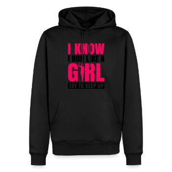 Xc-laufmädchen-design Für Eine Xc-läuferin Und - Männer Premium Bio Hoodie - Schwarz - Vorne - Nico (187cm)