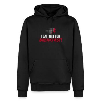 Cross-country-laufdesign Für Einen Xc-läufer - Sweat à capuche Premium bio Homme - noir - Devant - Nico (187cm)