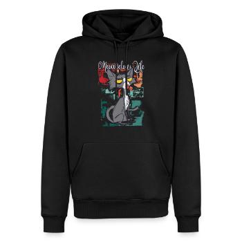 Meowvelous Life Mit Unserem Verspielten - Männer Premium Bio Hoodie - Schwarz - Vorne - Nico (187cm)