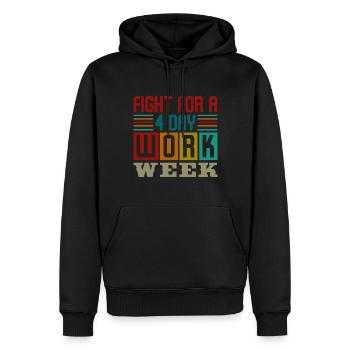 Job Profession Work Four-day week Office - Men’s Premium Organic Hoodie - black - Front - Nico (187cm)