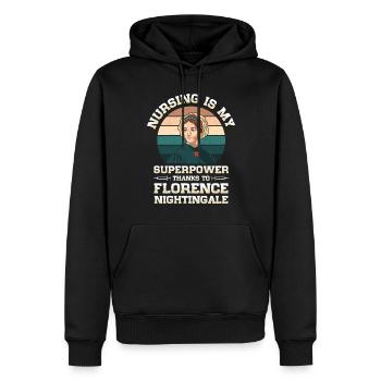 Krankenschwester Florence Nightingale Medizinische - Männer Premium Bio Hoodie - Schwarz - Vorne - Nico (187cm)