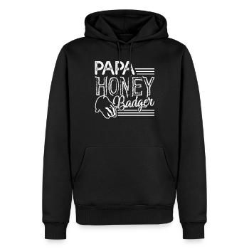 Honey Badger Papa Honey Badger - Men’s Premium Organic Hoodie - black - Front - Nico (187cm)