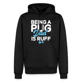 Pug Gifts for Pug Lovers - Männer Premium Bio Hoodie - Schwarz - Vorne - Nico (187cm)