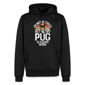 Pug Gifts for Pug Lovers - Männer Premium Bio Hoodie - Schwarz - Vorne - Nico (187cm)