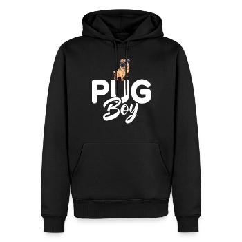 Pug Gifts for Pug Lovers - Männer Premium Bio Hoodie - Schwarz - Vorne - Nico (187cm)
