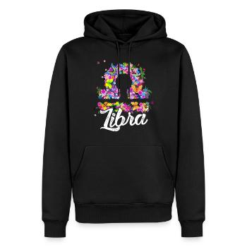 Libra Libra Zodiac Sign Of Zodiac - Men’s Premium Organic Hoodie - black - Front - Nico (187cm)
