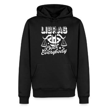 Libra Libras Over Everybody Horoscope - Men’s Premium Organic Hoodie - black - Front - Nico (187cm)
