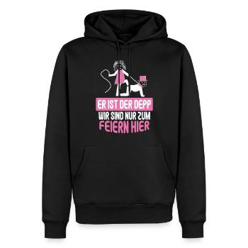 Junggesellenabschied Poltern Polterabend JGA - Männer Premium Bio Hoodie - Schwarz - Vorne - Nico (187cm)