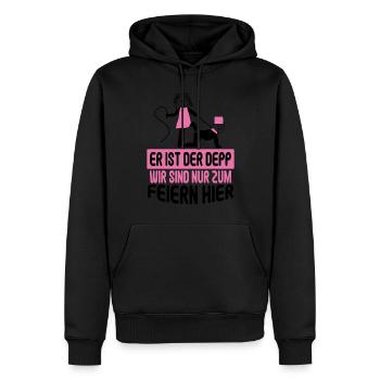 Junggesellenabschied Poltern Polterabend JGA - Männer Premium Bio Hoodie - Schwarz - Vorne - Nico (187cm)