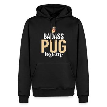 Cadeaux de carlin pour les amateurs de carlins - Sweat à capuche Premium bio Homme - noir - Devant - Nico (187cm)