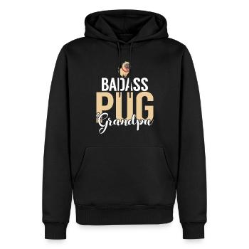 Pug Gifts for Pug Lovers - Männer Premium Bio Hoodie - Schwarz - Vorne - Nico (187cm)