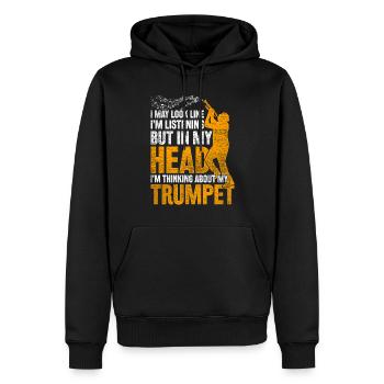 Trompeter Trompetenspieler - Männer Premium Bio Hoodie - Schwarz - Vorne - Nico (187cm)