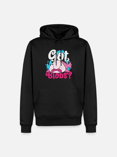 Blobfish Got Blobs? - Men’s Premium Organic Hoodie - black