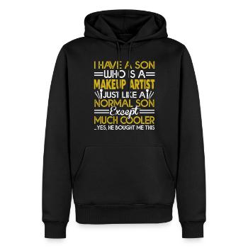 Makeup Artist My Son Is A Makeup Artist - Men’s Premium Organic Hoodie - black - Front - Nico (187cm)