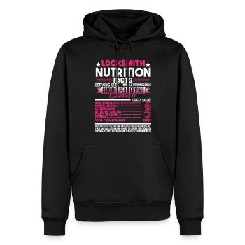 Locksmith Locksmith Nutrition Facts - Men’s Premium Organic Hoodie - black - Front - Nico (187cm)