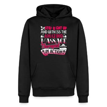 Massage Therapist Massage Therapist In Action - Men’s Premium Organic Hoodie - black - Front - Nico (187cm)