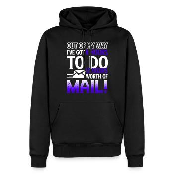 Mail Carrier Do 12 Hours Worth Of Mail - Men’s Premium Organic Hoodie - black - Front - Nico (187cm)
