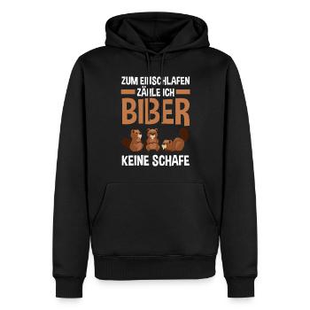 Nagetier Biberliebhaber Biber - Männer Premium Bio Hoodie - Schwarz - Vorne - Nico (187cm)