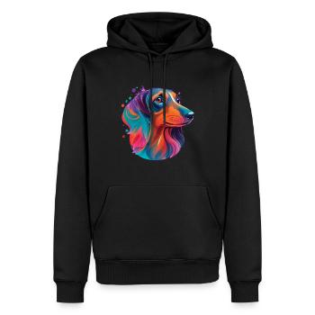 Teckel Teckel Chien Chiens Chiens Chien Amour Pet - Sweat à capuche Premium bio Homme - noir - Devant - Nico (187cm)