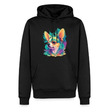 Chihuahua Hund Hunde Design Haustier Hundeliebe - Männer Premium Bio Hoodie - Schwarz - Vorne - Nico (187cm)