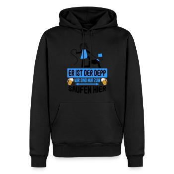 Junggesellenabschied Poltern Polterabend JGA - Männer Premium Bio Hoodie - Schwarz - Vorne - Nico (187cm)