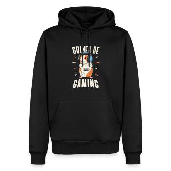 Guinea Pig Video Game Player Console Gamer - Men’s Premium Organic Hoodie - black - Front - Nico (187cm)