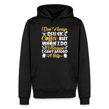 Doctorat Grand Diplôme - Sweat à capuche Premium bio Homme - noir - Devant - Nico (187cm)