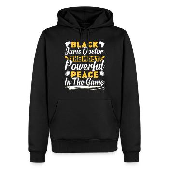 Doctorat Grand Diplôme - Sweat à capuche Premium bio Homme - noir - Devant - Nico (187cm)
