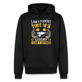 Doctorat Grand Diplôme - Sweat à capuche Premium bio Homme - noir - Devant - Nico (187cm)