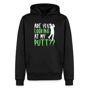 Siehst Du Dir Meinen Putt Golfer Golf An? - Männer Premium Bio Hoodie - Schwarz - Vorne - Nico (187cm)