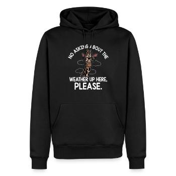 Giraffe Lover Zoo Gardien de zoo Gardien de zoo - Sweat à capuche Premium bio Homme - noir - Devant - Nico (187cm)