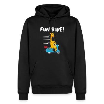 Giraffe Lover Zoo Gardien de zoo Gardien de zoo - Sweat à capuche Premium bio Homme - noir - Devant - Nico (187cm)
