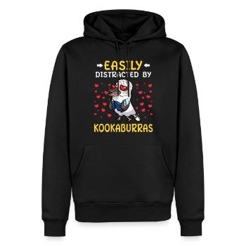 Laughing Hans Vogel Jägerliest - Sweat à capuche Premium bio Homme - noir - Devant - Nico (187cm)