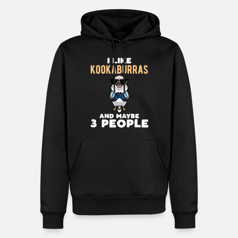 Laughing Hans Vogel Jägerliest - Sweat à capuche Premium bio Homme - noir