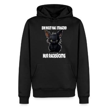 Nicht Nachtragend Nur Rachsüchtig Schwarzer Hase - Männer Premium Bio Hoodie - Schwarz - Vorne - Nico (187cm)