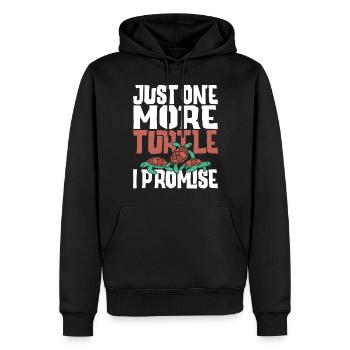 Tortue de tortue de mer juste une tortue de plus - Sweat à capuche Premium bio Homme - noir - Devant - Nico (187cm)