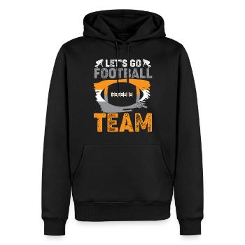 Fußball Let's Go Fußballmannschaft Let's Go - Männer Premium Bio Hoodie - Schwarz - Vorne - Nico (187cm)