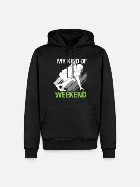 Fodbold Min slags weekendfodboldspiller - Herre Premium økologisk hoodie - sort