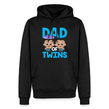 Vater Von Zwillingen Humor Zwilling Zwillinge - Männer Premium Bio Hoodie - Schwarz - Vorne - Nico (187cm)