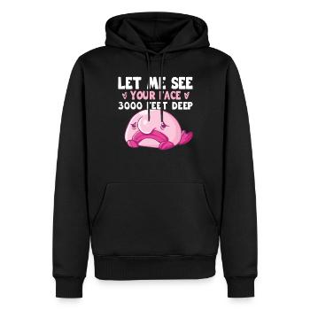 Blobfish Kostüm - Hässliches Blob Fischgesicht - - Männer Premium Bio Hoodie - Schwarz - Vorne - Nico (187cm)