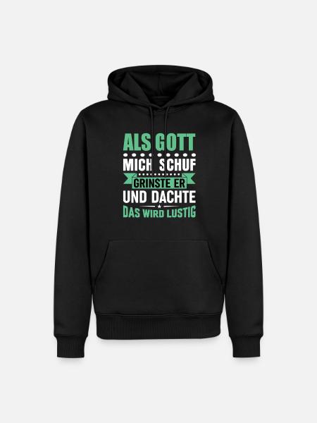 Lustige Sprüche - Männer Premium Bio Hoodie - Schwarz