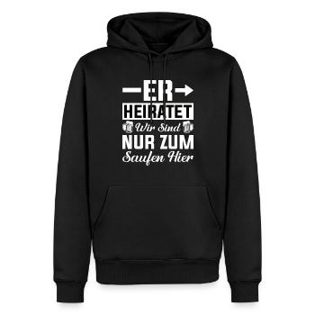 Junggesellenabschied Mann - Männer Premium Bio Hoodie - Schwarz - Vorne - Nico (187cm)
