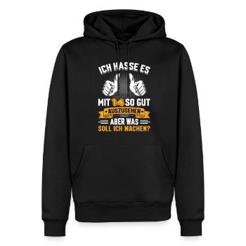 14 Geburtstag 14 Jahre 14 Lebensjahr 14 Lebenalter - Männer Premium Bio Hoodie - Schwarz - Vorne - Nico (187cm)