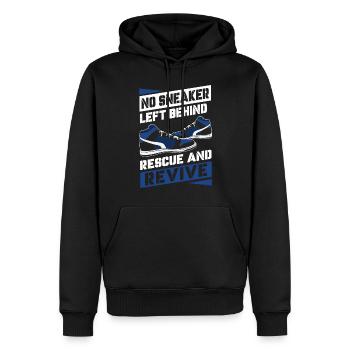 Schuhsammler, Schuhmacher, Sneaker-süchtiger, - Männer Premium Bio Hoodie - Schwarz - Vorne - Nico (187cm)